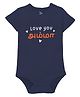 Zeezeezoo Mothers Theme Half Sleeves Love Amma Tamil Text Printed Onesie - Navy Blue