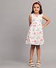 Zion Sleeveless Butterflies Printed Dress - White