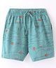 Evimo Single Jersey Knit Above Knee Length Shorts Basketball Print -  Green