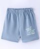 Evimo Single Jersey Above Knee Length  Shorts Text Print - Grey
