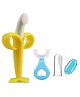 Joy Buzz Baby Banana Shape U Shape & Fingure Toothbrush Combo Pack Of 3 - Multicolor
