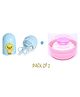 Joy Buzz Baby 4 in 1 Grooming Manicure & Pedicure Nail Essential Kit with Baby Powder Puff With Case- Multicolor