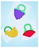 Kritiu Baby Non Toxic BPA Free Teething Toy Combo Pack Of 3 - Multicolor
