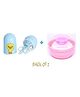 Kritiu Baby 4 in 1 Grooming Manicure & Pedicure Nail Essential Kit with Baby Powder Puff With Case Grooming Kit - Multicolour