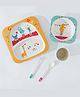 Bamboo Fiber Sectioned Feeding Set with Circus Print - Multi Colour