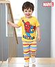 Babyhug Marvel Cotton Half Sleeves Night Suit With Spiderman Print - Multicolor