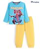 Honeyhap Marvel Single Jersey Knit Full Sleeves Night Suit with Spider Man Graphics - Multicolour
