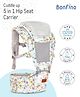 Bonfino Cuddle 5-in-1 Baby Carrier with Hip Seat: Ergonomic design, 5 Carry positions, Breathable mesh, Padded straps, Storage pockets, Adjustable hood, Durable buckles, Supports up to 15 kg- Grey