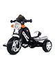 Kidsmate Turbo Bike Pedal Tricycle for Kids | Musical Horn & Lights | Ages 3-6 | Black-White