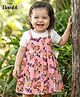 Babyoye Disney Cotton Knit Frock With Half Sleeves  Inner T-Shirt & Bambi Graphics - Multicolor