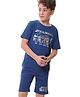 Pine Kids Lucas Cotton Half Sleeves Night Suit With Star Wars Print - Blue