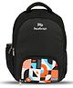 PB Pearl Bags 18 Inch Height Medium Alphabet 24 L Waterproof 3 Zipper Compartt Waterproof Backpack For School Boys & Girls -Black