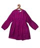 Charkhee Three Fourth Sleeves Solid Dress - Purple