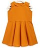 Charkhee  Cotton Sleeveless Solid   Dress - Orange