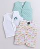 Polka Tots Pack Of 3  Sleeveless Elephant Printed Cotton  Jhablas -  Multi Colour