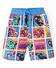 Babyhug Disney Cotton Terry Knee Length Shorts With Avengers All Over Print - Multicolor