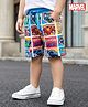 Babyhug Disney Cotton Terry Knee Length Shorts With Avengers All Over Print - Multicolor