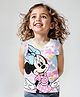 Babyhug Disney Cotton Sleeveless Top With Frills Detailing & Minnie Mouse Graphics - Multicolour