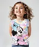 Babyhug Disney Cotton Sleeveless Top With Frills Detailing & Minnie Mouse Graphics - Multicolour
