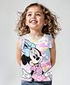 Babyhug Disney Cotton Sleeveless Top With Frills Detailing & Minnie Mouse Graphics - Multicolour