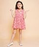 Little Bansi Sleeveless Floral Printed Dress - Pink Rose