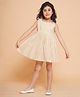 Little Bansi Sleeveless Floral Printed Dress - Cream