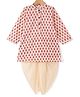 Babyhug Cambric Woven Full Sleeves Floral Printed Kurta & Dhoti Set - Cream
