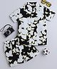 Taffykids Half Sleeves Abstract Printed Viscose Shirt With Shorts  - Black & Multi Colour