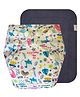 Dumbledo Unisex Premium Cloth Diaper With Leak-Proof, Absorbent 6-Layer Black Insert-Dryfeel With Comfortable Fit For 3 Months To 3 Years, Pack Of 1, One Size Diaper With Insert/Pad
