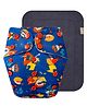 Dumbledo Premium BlueHero Free Size Leak proof Washable Unisex Reusable Cloth Diaper With 6-layer Black Insert - Blue