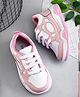 Steprite Colour Blocked Lace Up Sneakers - Pink