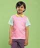Somersault Half Sleeves Striped Polo Tee - Pink