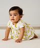 Somersault Half Sleeves Banana Printed Dress - Cream