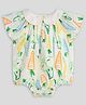Somersault Half Sleeves Broccoli & Carrot Printed Onesie - Multi Colour