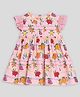 Somersault Frill Sleeves Vegetables Printed Dress - Purple
