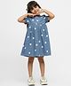 Somersault Half Sleeves Polka Dots Printed Dress - Blue