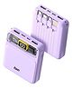 Foxin FPB-152 Poly  All-In-One Power Bank 10000MAH  WITH CABLES ATTACHED - Purple