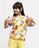 Somersault Three Fourth Sleeves Fruits Printed Top - Yellow