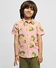Somersault Half Sleeves Broccoli Printed Shirt - Pink