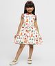 Somersault Cap Sleeves Vegetables Printed Dress - Multi Colour