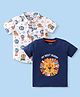 Babyhug 100% Cotton Woven Half Sleeves Animal Print Shirt with T-Shirt - Multicolor