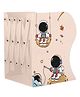 SYGA Adjustable Decorative Bookends for Home Office Metal Bookends for Heavy Books, Book Organizer for Desk Ideal Bookends for Shelves(Beige)