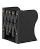SYGA Bookends for Shelves, Book Organizer for Desk, Metal Bookends for Heavy Books, Book Holders for Shelves, Adjustable Decorative Bookends for Home Office(Black)