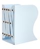 SYGA Bookends for Shelves, Book Organizer for Desk, Metal Bookends for Heavy Books, Book Holders for Shelves, Adjustable Decorative Bookends for Home Office(Light Blue)