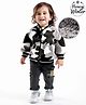Babyoye Woven Full Sleeves Camouflage Printed Sweat Jacket - Grey & Black