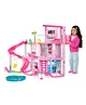 Barbie Dreamhouse Pool Party Doll House with 75+ Pieces and 3-Story Slide - Pink