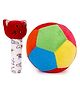 SnugglePuff Kitty Rattle (Two Sounds) & 15cm Ball Combo  Multicolor