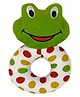 SnugglePuff Soft Froggy Rattle, Embroidered Face  Green