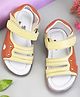 Stefens Colour Blocked Velcro Closure Sandals - Peach