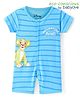 Babyoye Disney Cotton Knit Half Sleeves Rompers With Lion King Graphics and HD print Detailing- Blue